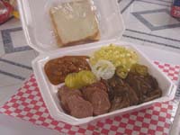 2 meat meal plate